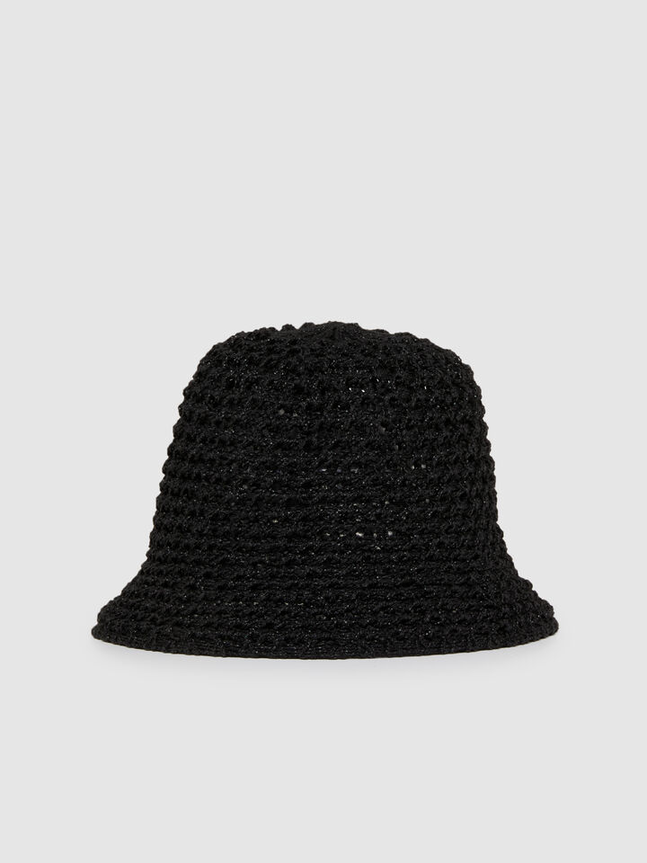 Crochet hat - women's hats - Black | Sisley image number 3